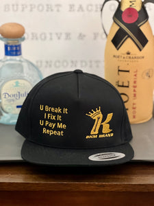 (U Break it I fix it) Flat Bill Cap