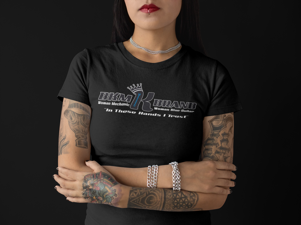 Women in Trades Shirt – “In These Hands I Trust” T-Shirt | Blue Collar Women Gift | Skilled Tradeswoman Tee