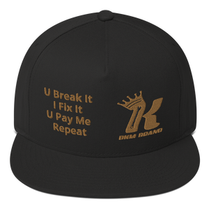 (U Break it I fix it) Flat Bill Cap