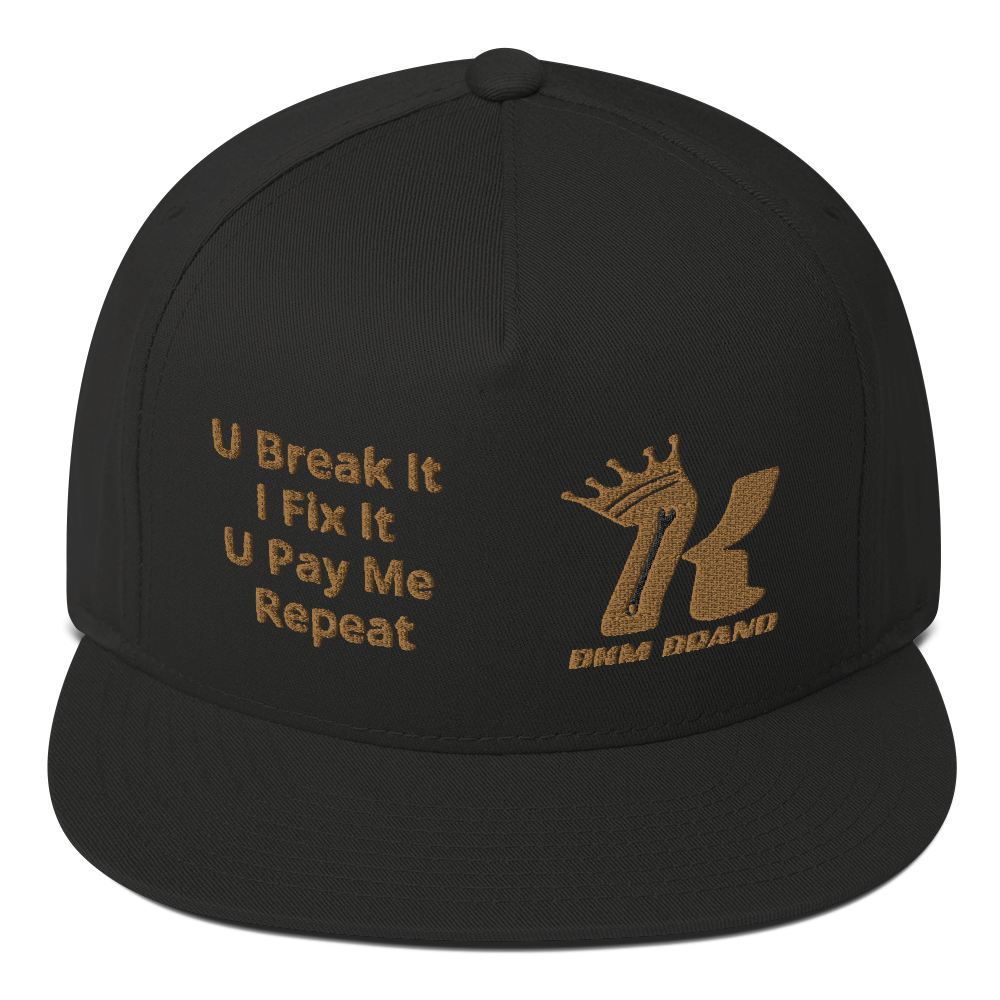 (U Break it I fix it) Flat Bill Cap