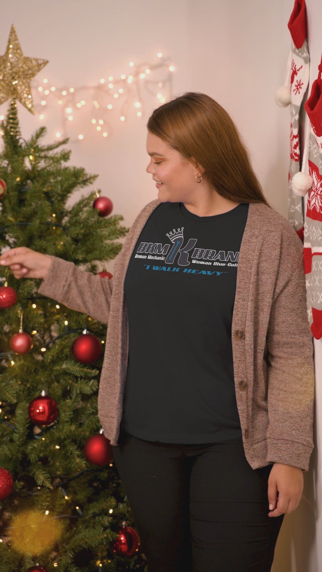 I Walk Heavy™ | Women's Blue-Collar Empowerment T-Shirt | Built for Female Mechanics & Tradeswomen