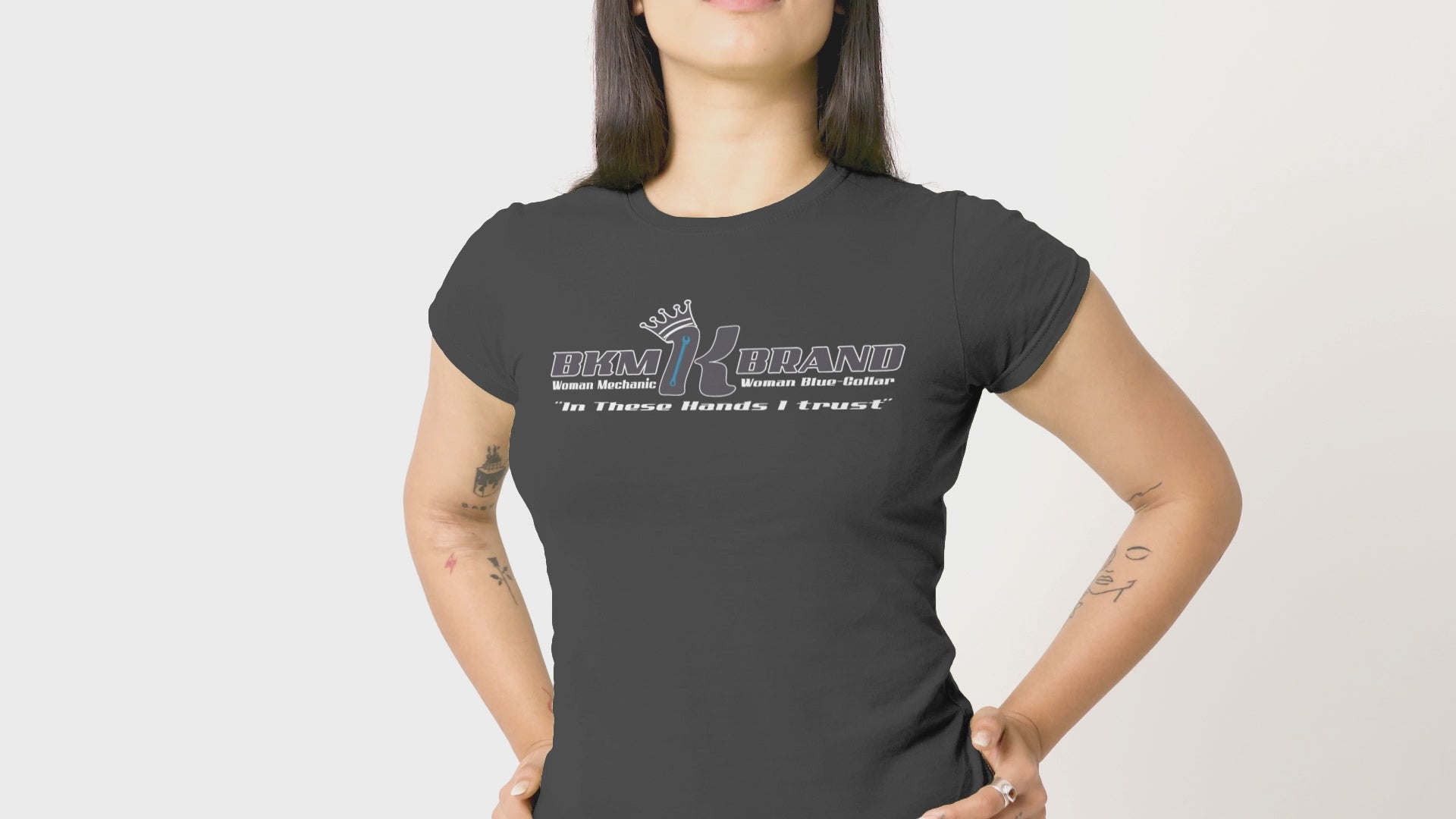 Women in Trades Shirt – “In These Hands I Trust” T-Shirt | Blue Collar Women Gift | Skilled Tradeswoman Tee
